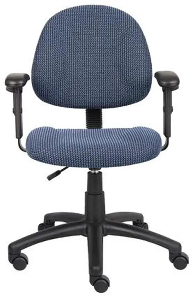 Alt view image 3 of 7 - BOSS Blue Perfect Posture Deluxe Office Task Chair with Adjustable Arms (B316-BE)