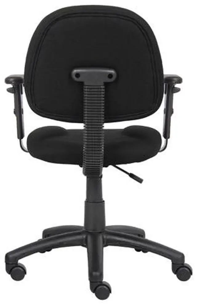 Alt view image 5 of 7 - BOSS Black Perfect Posture Deluxe Office Task Chair with Adjustable Arms (B316-BK)