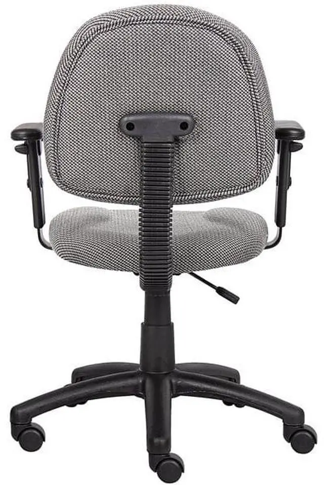 Alt view image 2 of 3 - BOSS Grey Perfect Posture Deluxe Office Task Chair with Loop Arms (B316-GY)