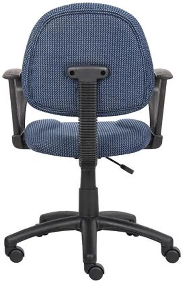 Alt view image 3 of 7 - BOSS Blue Perfect Posture Deluxe Office Task Chair with Loop Arms (B317-BE)