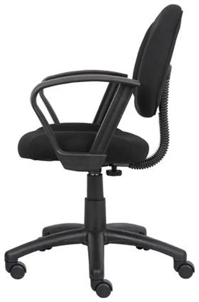 Alt view image 8 of 8 - BOSS Black Perfect Posture Deluxe Office Task Chair W/ Loop Arms (B317-BK)
