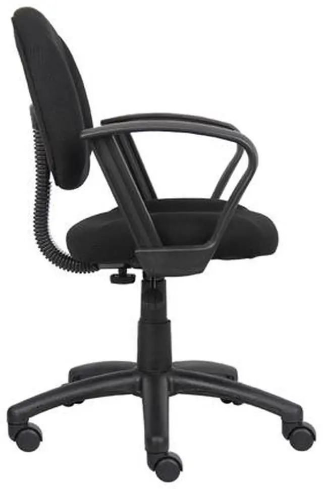 Alt view image 6 of 8 - BOSS Black Perfect Posture Deluxe Office Task Chair W/ Loop Arms (B317-BK)
