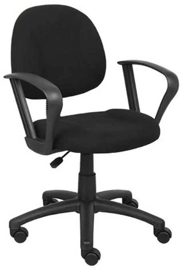 Alt view image 5 of 8 - BOSS Black Perfect Posture Deluxe Office Task Chair W/ Loop Arms (B317-BK)
