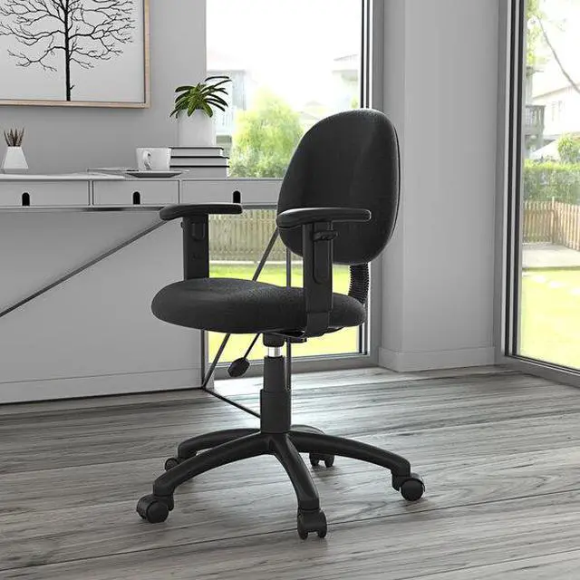 Alt view image 3 of 8 - BOSS Black Perfect Posture Deluxe Office Task Chair W/ Loop Arms (B317-BK)