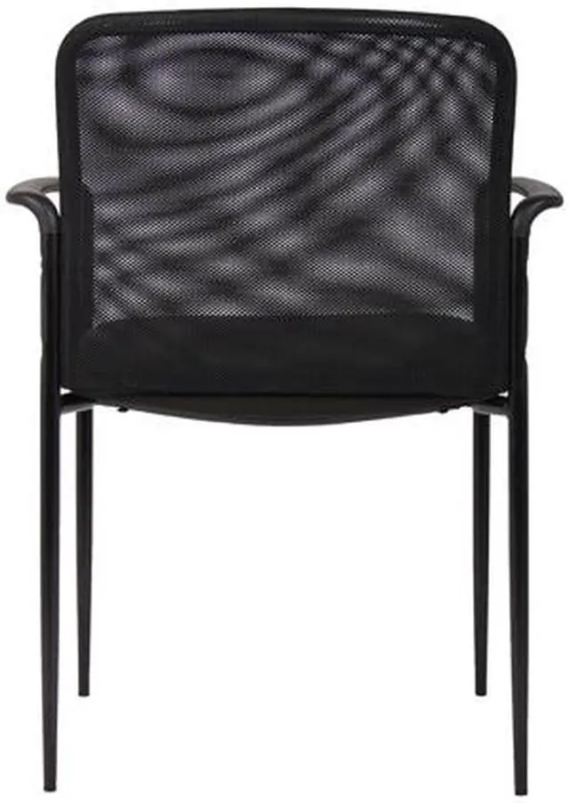 Alt view image 2 of 5 - BOSS Black Stackable Mesh Guest Chair (B6909-BK)