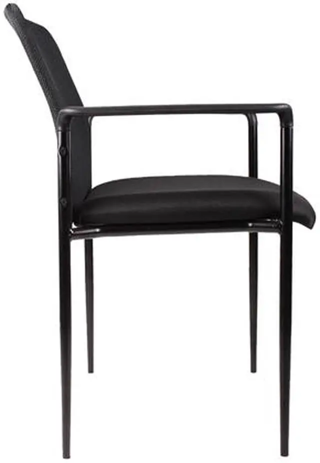 Alt view image 5 of 5 - BOSS Black Stackable Mesh Guest Chair (B6909-BK)