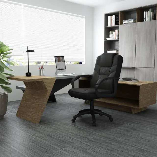 Alt view image 3 of 3 - BOSS Executive High Back LeatherPlus Chair (B7501)