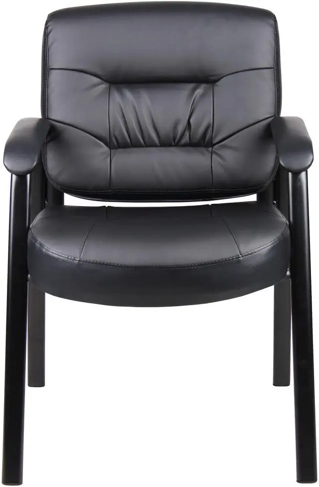 Alt view image 3 of 3 - BOSS Executive Mid Back LeatherPlus Guest Chair (B7509)