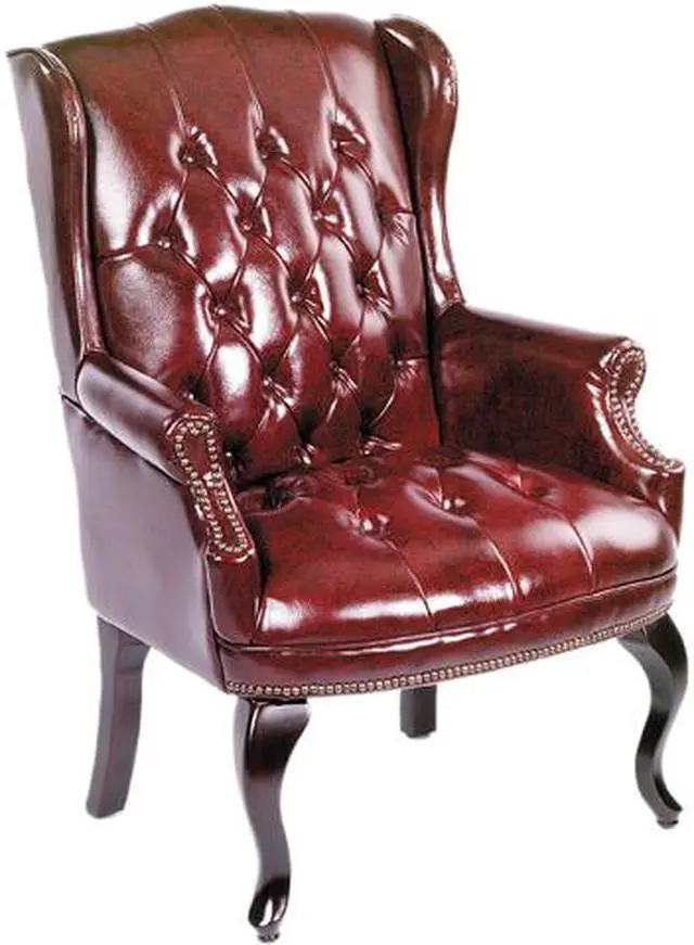 Main image of BOSS Burgundy Wingback Traditional Guest Chair (B809-BY)