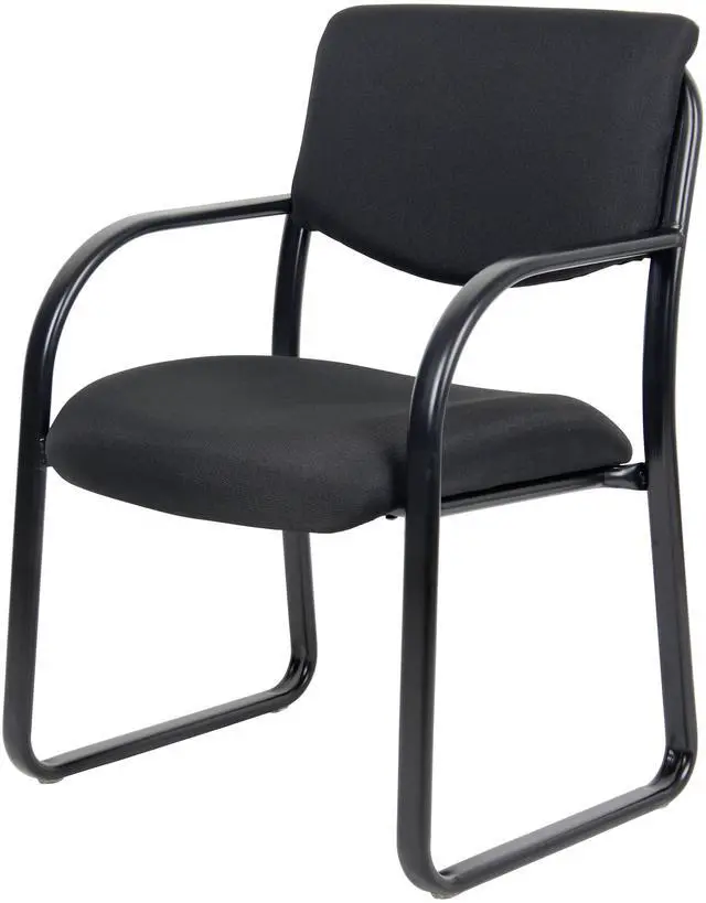 Alt view image 3 of 9 - BOSS Black Fabric Guest Chair (B9521-BK)