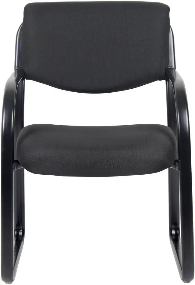 Alt view image 4 of 9 - BOSS Black Fabric Guest Chair (B9521-BK)