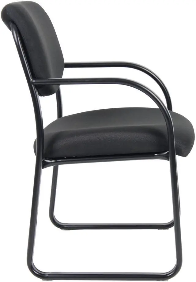 Alt view image 5 of 9 - BOSS Black Fabric Guest Chair (B9521-BK)