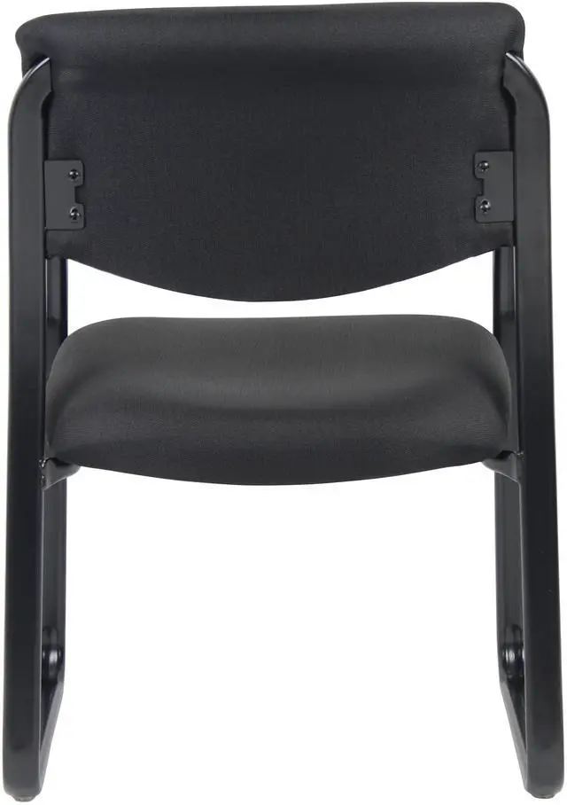 Alt view image 6 of 9 - BOSS Black Fabric Guest Chair (B9521-BK)