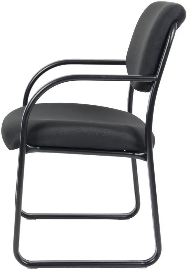 Alt view image 7 of 9 - BOSS Black Fabric Guest Chair (B9521-BK)