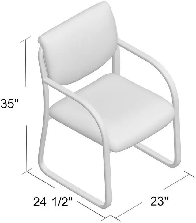 Alt view image 8 of 9 - BOSS Black Fabric Guest Chair (B9521-BK)
