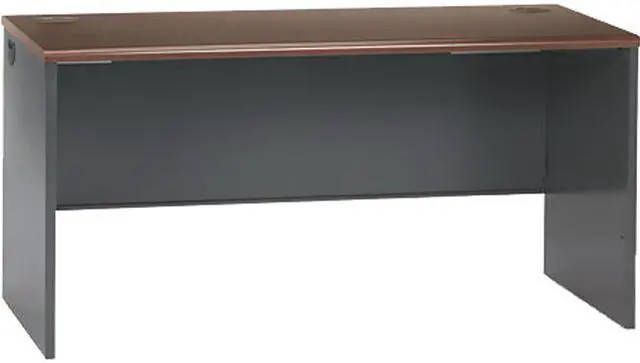 Main image of HON 38922NS 38000 Series Desk Shell, 60.00"w x 24.00"d x 29.50"h, Mahogany / Charcoal