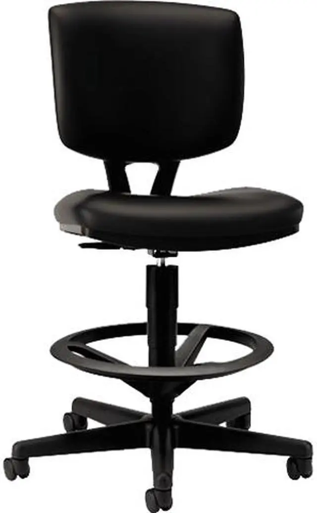 Main image of HON H5705.SB11.T Volt Series Adjustable Task Stool, Black Leather