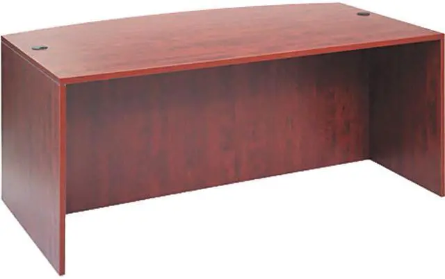 Main image of 71"w x 35-1/2"d to 41" Valencia Bow Front Desk Shell - Medium Cherry