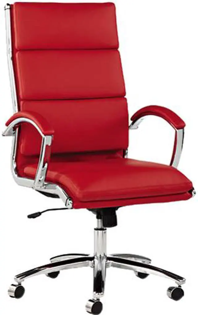 Main image of Alera 4139 - Neratoli Series High-Back Swivel/Tilt Chair, Red Soft Leather, Chrome Frame