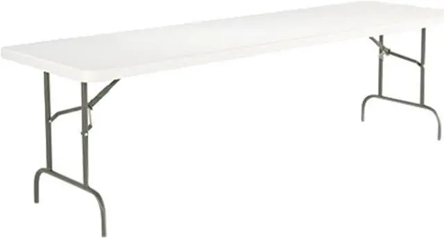 Main image of Alera ALE65601 Resin Rectangular Folding Table, 96w x 30d x 29h, Platinum