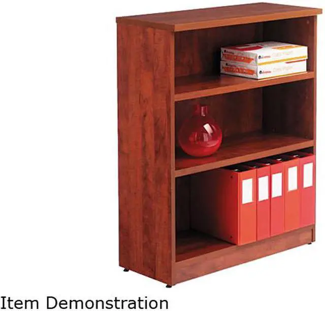 Main image of Alera ALEVA634432MC Valencia Series Bookcase, Three-Shelf, 31 3/4w x 14d x 39 3/8h, Medium Cherry