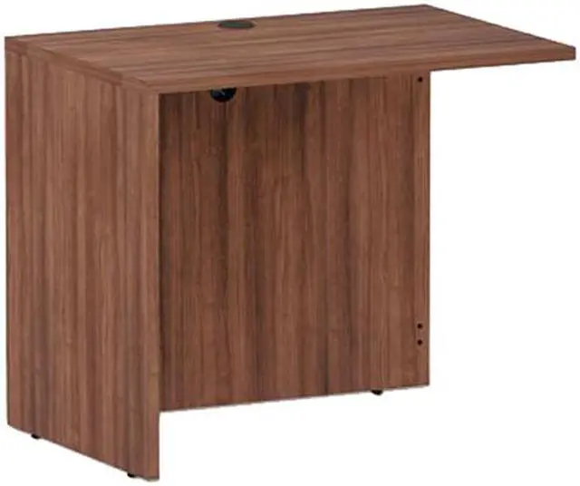 Alt view image 4 of 4 - Alera VA353624WA Valencia Series Reversible Return/Bridge Shell, 29.63" x 35.00" x 23.63", Modern Walnut