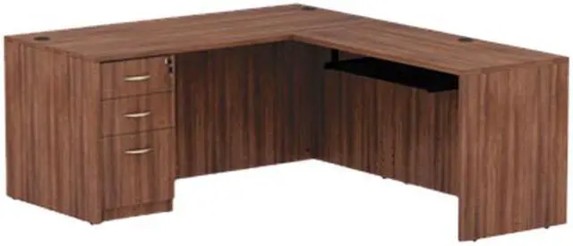Alt view image 4 of 4 - Alera VA354824WA Valencia Series Reversible Return / Bridge Shell, 47.25" x 23.63", Modern Walnut