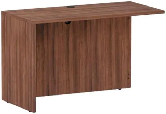 Alt view image 2 of 4 - Alera VA354824WA Valencia Series Reversible Return / Bridge Shell, 47.25" x 23.63", Modern Walnut