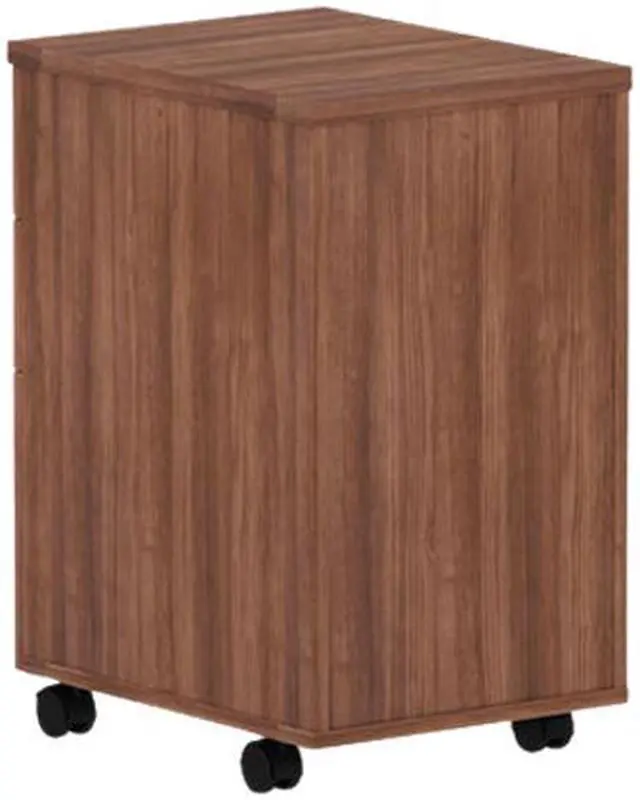 Alt view image 3 of 3 - Alera VA572816WA Valencia Series Mobile Box / Box / File Pedestal, Modern Walnut