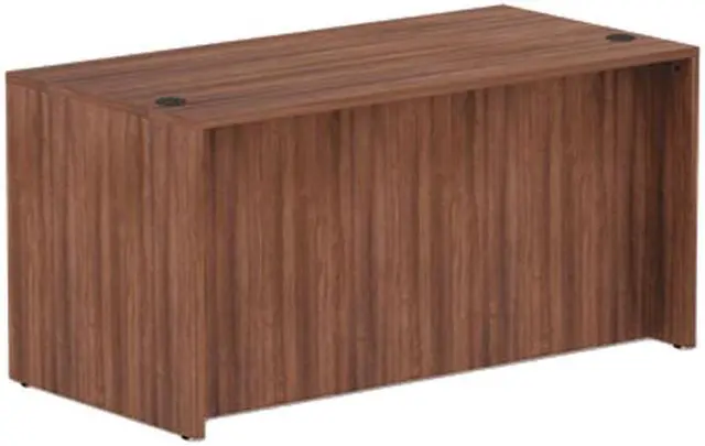 Alt view image 3 of 3 - Alera ALEVA216030WA Valencia Series Straight Front Desk Shell, 59.38" x 29.50" x 29.63", Modern Walnut