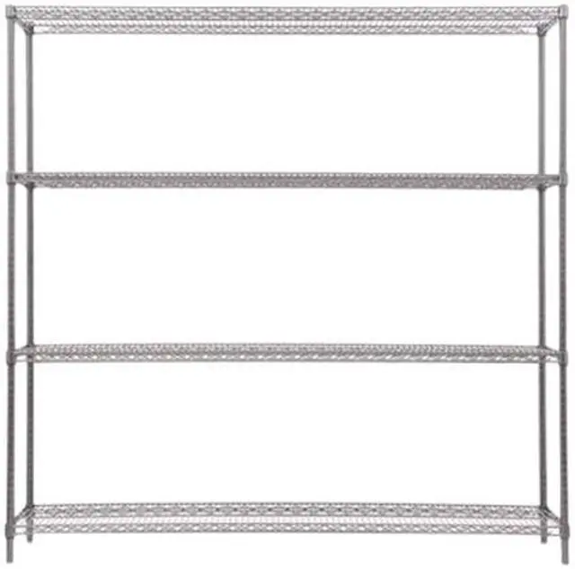 Alt view image 2 of 5 - Alera ALESW207218BA Black Anthracite Plus Wire Shelving Kit