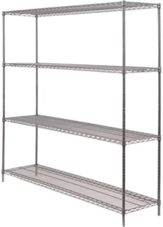 Main image of Alera ALESW207218BA Black Anthracite Plus Wire Shelving Kit