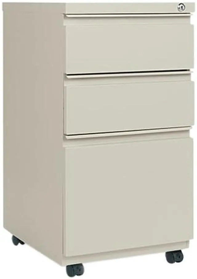Main image of Alera ALEPBBBFPY 3-Drawer Metal Pedestal File With Full-Length Pull, Putty