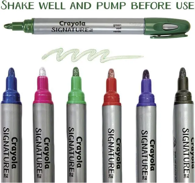 Alt view image 2 of 2 - Crayola Metallic Outline Paint Markers - 6 Pack 586701