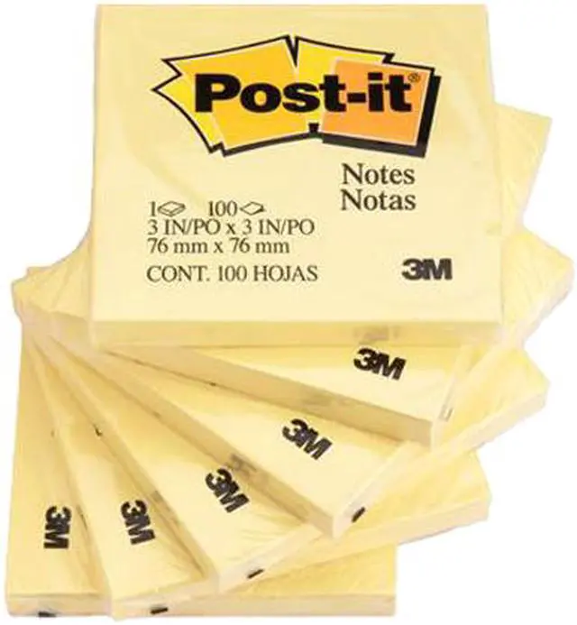 Alt view image 2 of 2 - 3M 654YWBD Notes Post-it 3 x 3 inch, 12 PK