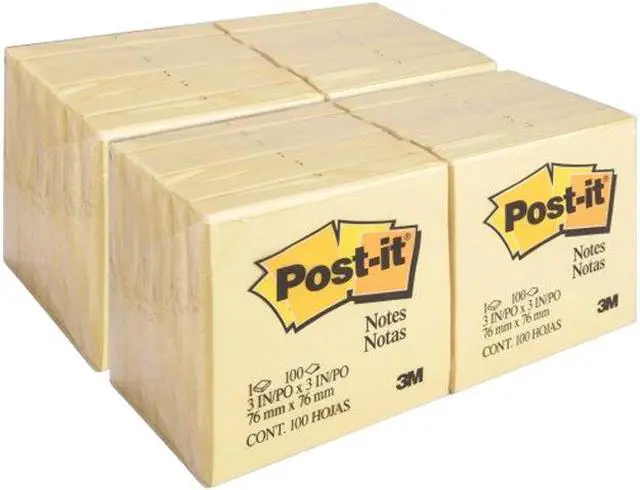 Main image of 3M 654YWBD Notes Post-it 3 x 3 inch, 12 PK