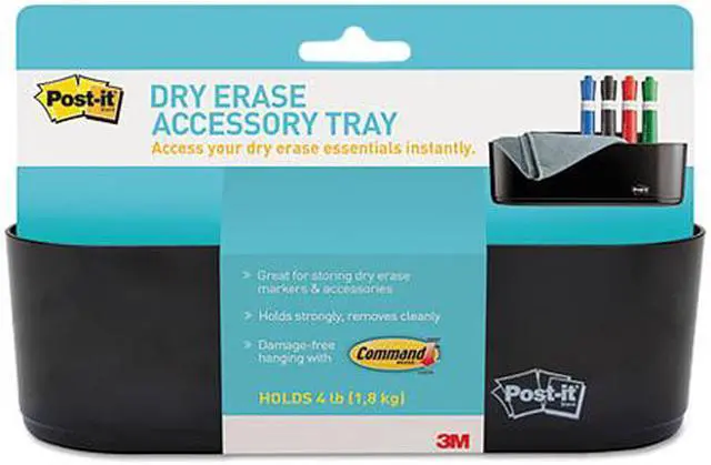 Alt view image 2 of 2 - Post-it Dry DEFTRAY - Erase Tray, 8 1/2 x 3 x 5 1/4, Black