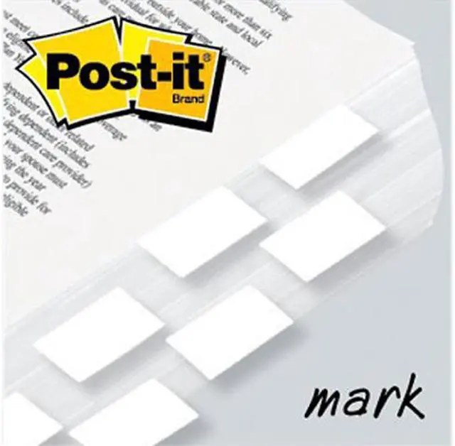 Alt view image 3 of 7 - Post-it 680-WE2 Flags White 25x43mm 2/pk