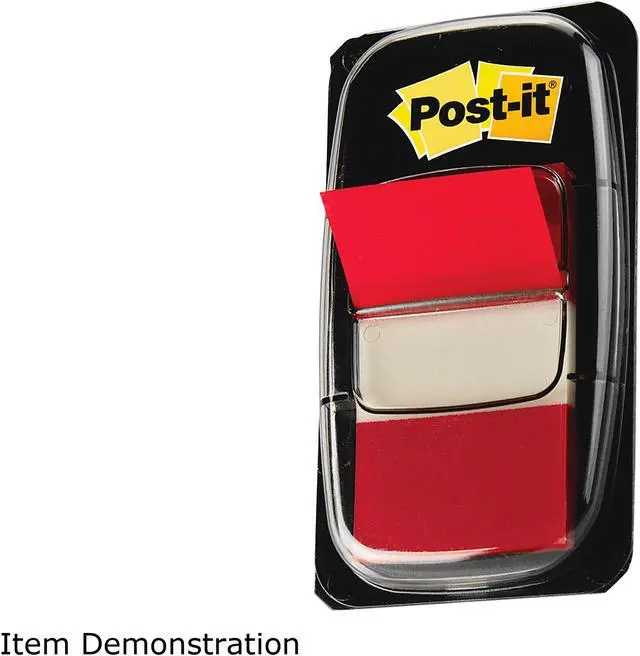 Main image of Post-it 680-RD12 Flags Value Pack, Red, 1 in Wide, 50/Dispenser, 12 Dispensers/Pack