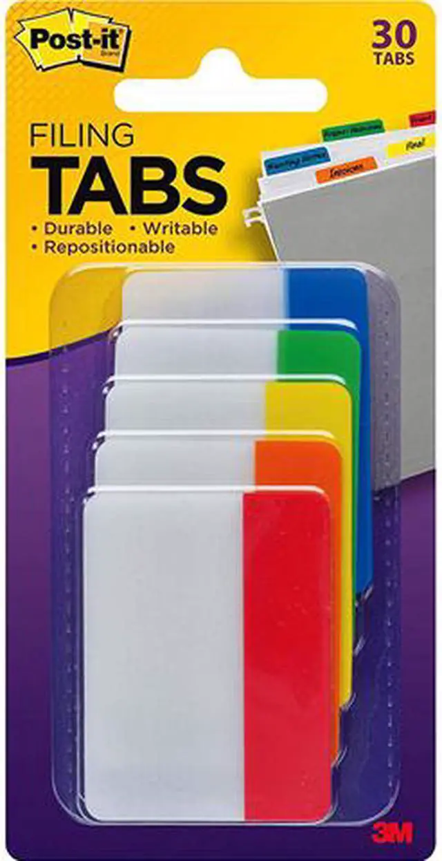 Main image of Post-it 686-ROYGB Filing Tabs, 50 mm x 38 mm