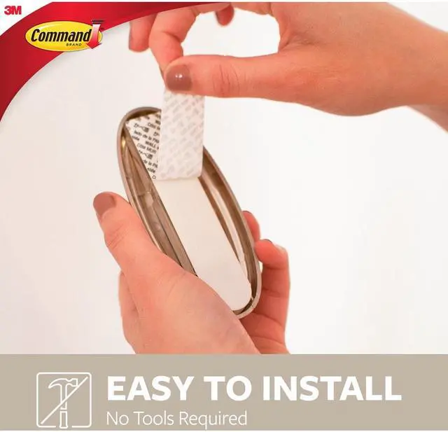 Alt view image 3 of 3 - Command 17051BNES Medium Traditional Hook, Brushed Nickel