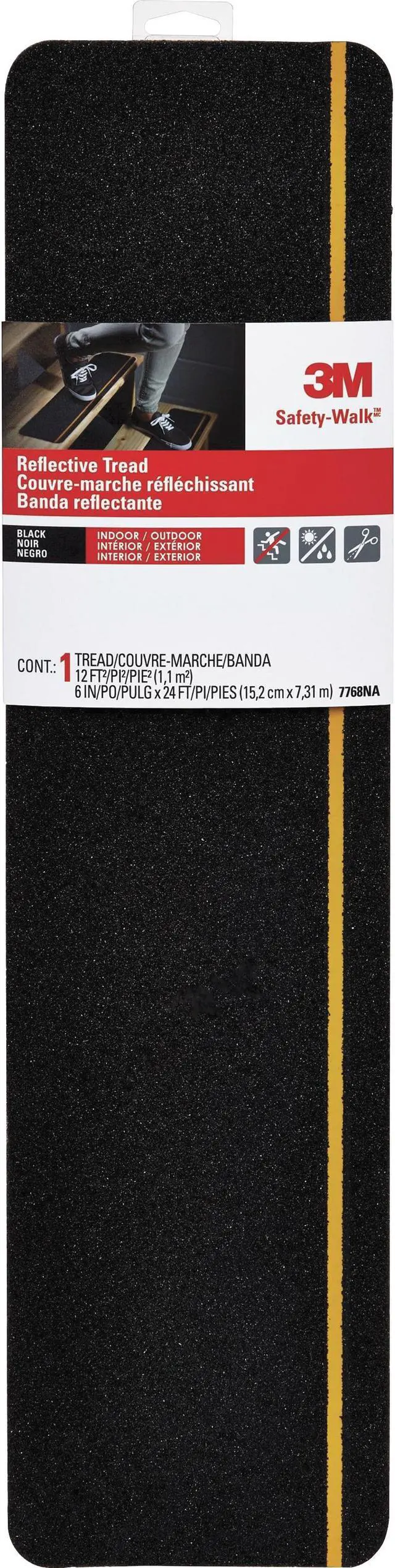 Main image of 3M 7768NA Safety-Walk Reflective Tread, 6 in x 24 in