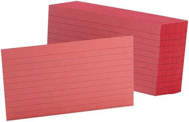Main image of Oxford 7321 CHE Ruled Index Cards, 3" x 5", Cherry, 100/Pack