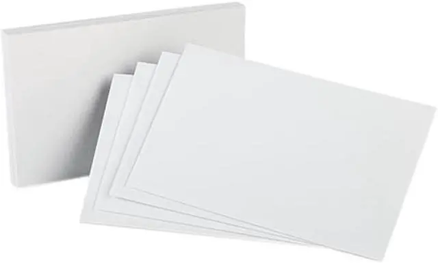 Main image of Oxford 50EE Unruled Index Cards, 5" x 8", White, 100 Cards/Pack