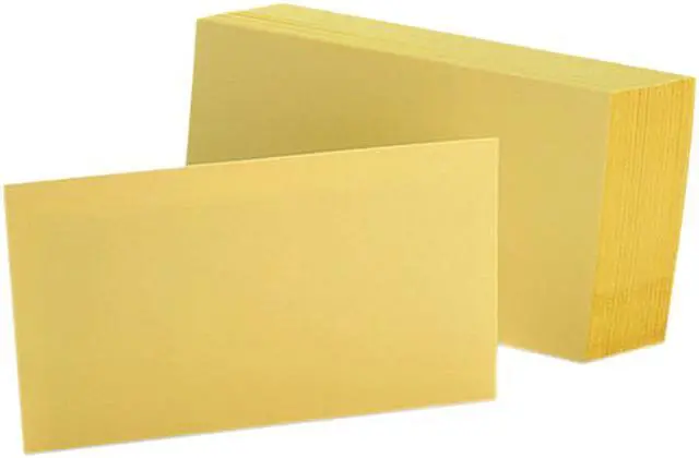 Main image of Oxford 7320 CAN Unruled Index Cards, 3" x 5", Canary, 100/Pack