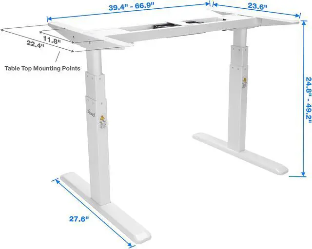 Alt view image 2 of 9 - Rosewill Electric Standing Desk Frame & Wood Table Top w/ Height Adjustable Sit Stand Modes, Silent Dual Motors, Memory Settings, Sturdy & Supports up to 220 lbs, Easy Assembly - RSD10