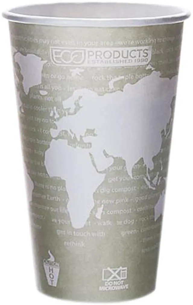 Main image of Eco-Products EP-BHC16-WAPK 16.00 oz. World Art Hot Cups - 50/Pack
