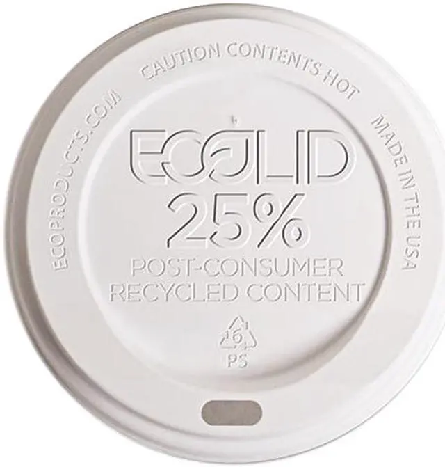 Main image of Eco-Products EP-HL16-WR EcoLid 25% Post-Consumer Recycled Content Lid for 10-20oz Hot Cup - 1000/Carton