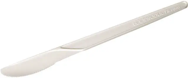 Main image of Eco-Products EP-S011 7" Plant-Based Plastic Renewable Plantware Compostable Knives  - White - 1000/Pack