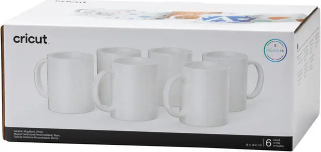 Alt view image 2 of 6 - Cricut Mug Blank White | 6 Ceramic mugs (12 oz/340 ml) 2008942